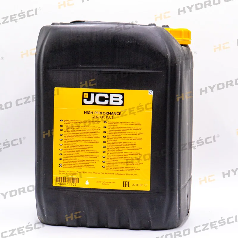 JCB Шестеренчатое масло HP Plus 20 л — трансмиссионное масло и тормозная жидкость (4000/2205)