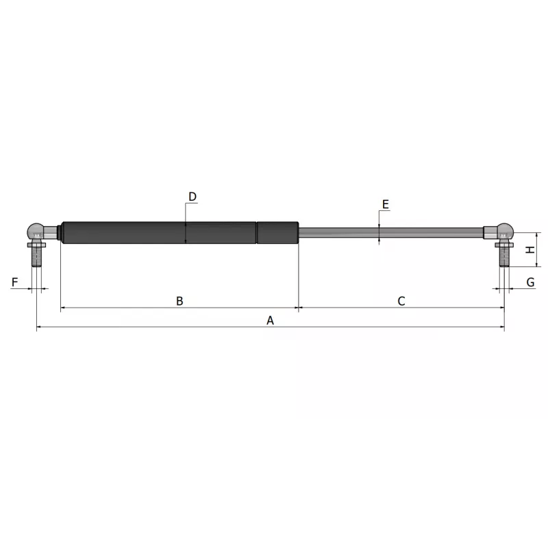 Газовая дверь Strut Cab P21 подходит для JCB 4CX 3CX