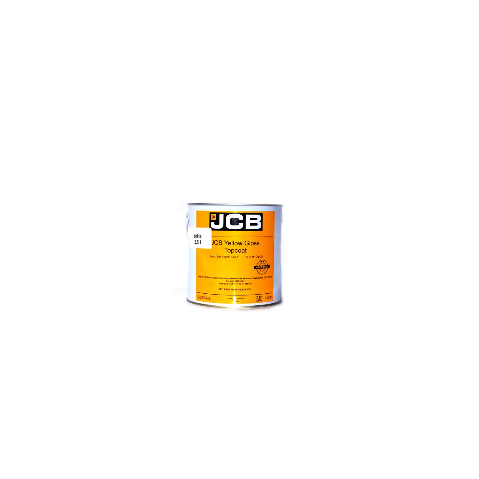 Краска желтая 2,5 л JCB 408 820 540-120