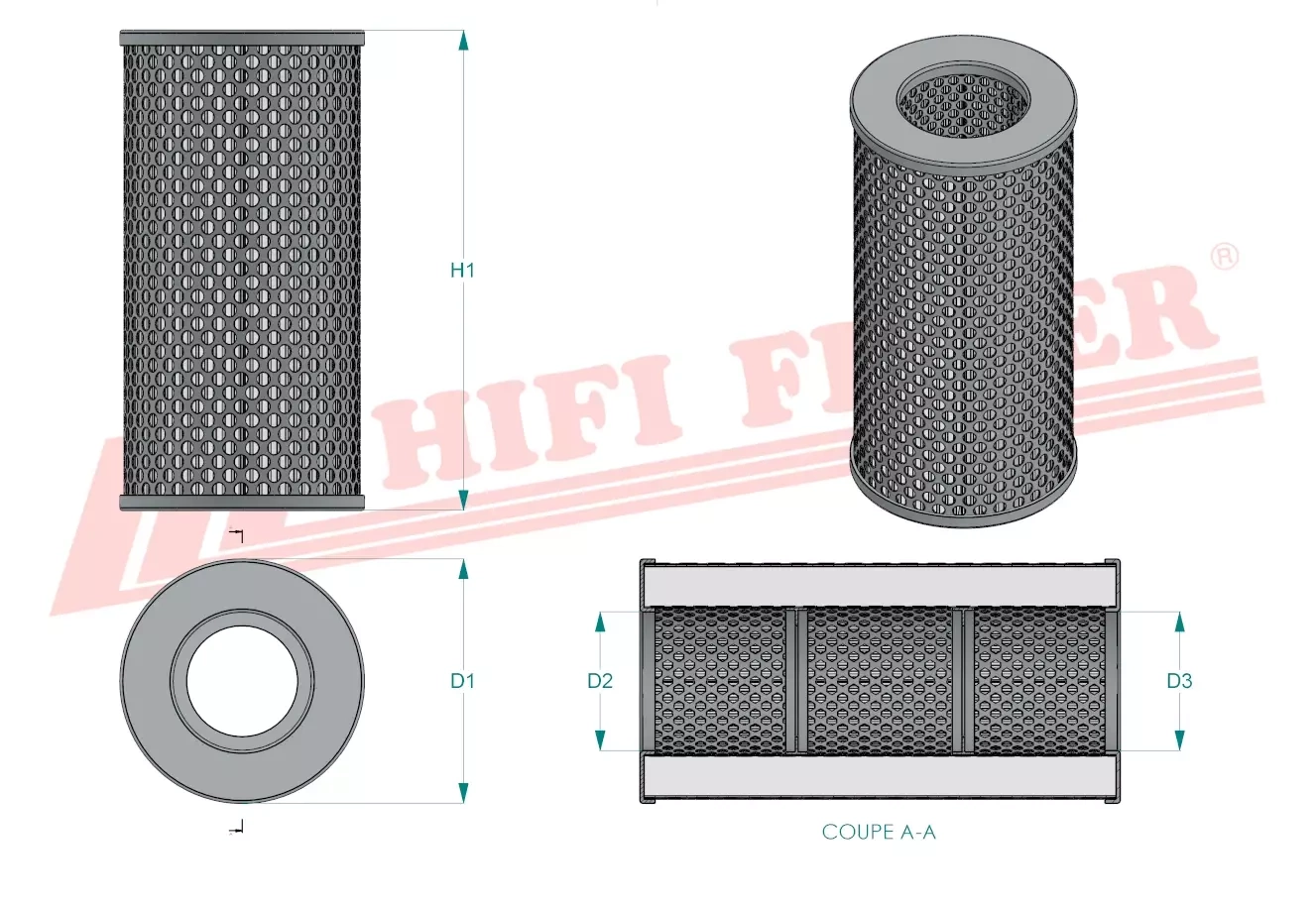 Фильтр для гидравлического масла HIFI FILTER SH 60233