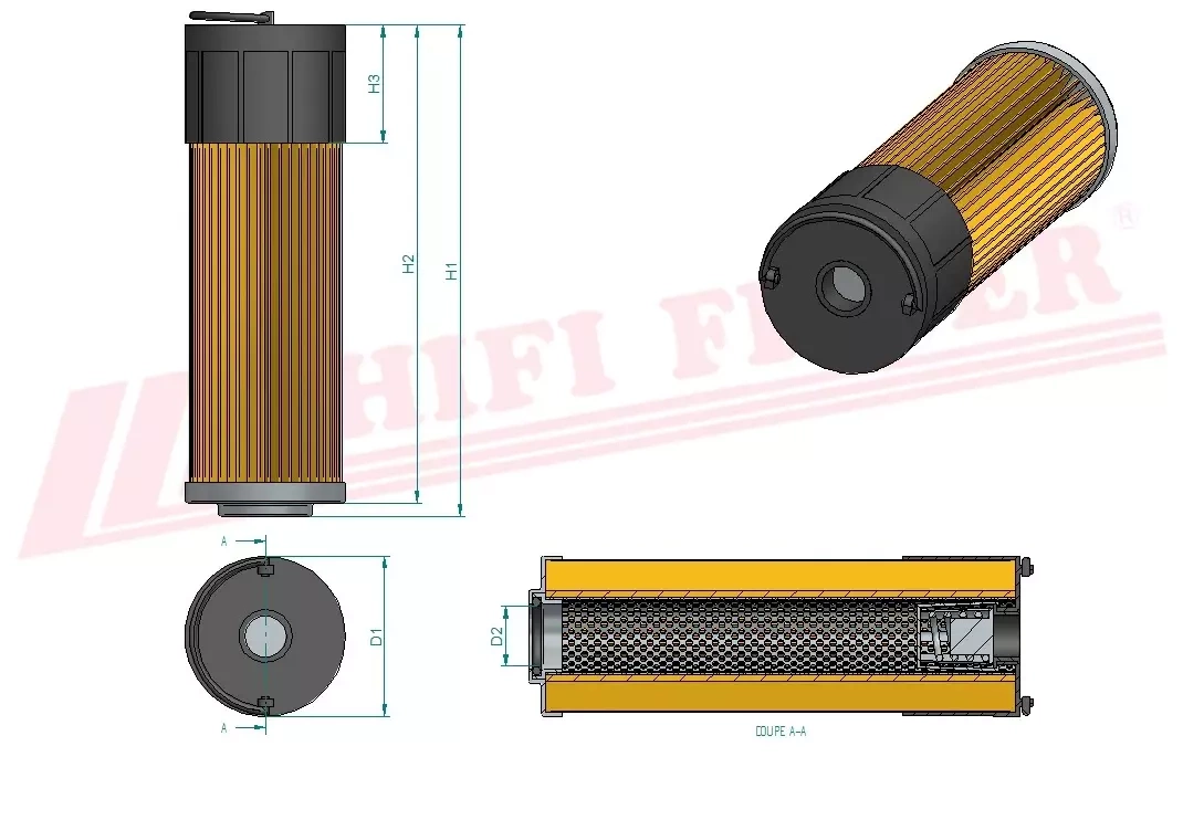 Фильтр гидравлического масла HIFI FILTER SH 52058