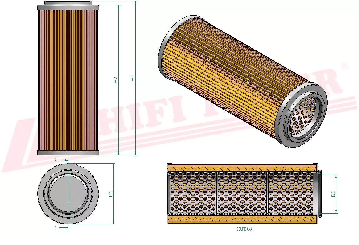 Фильтр гидравлического масла HIFI FILTER SH 60194