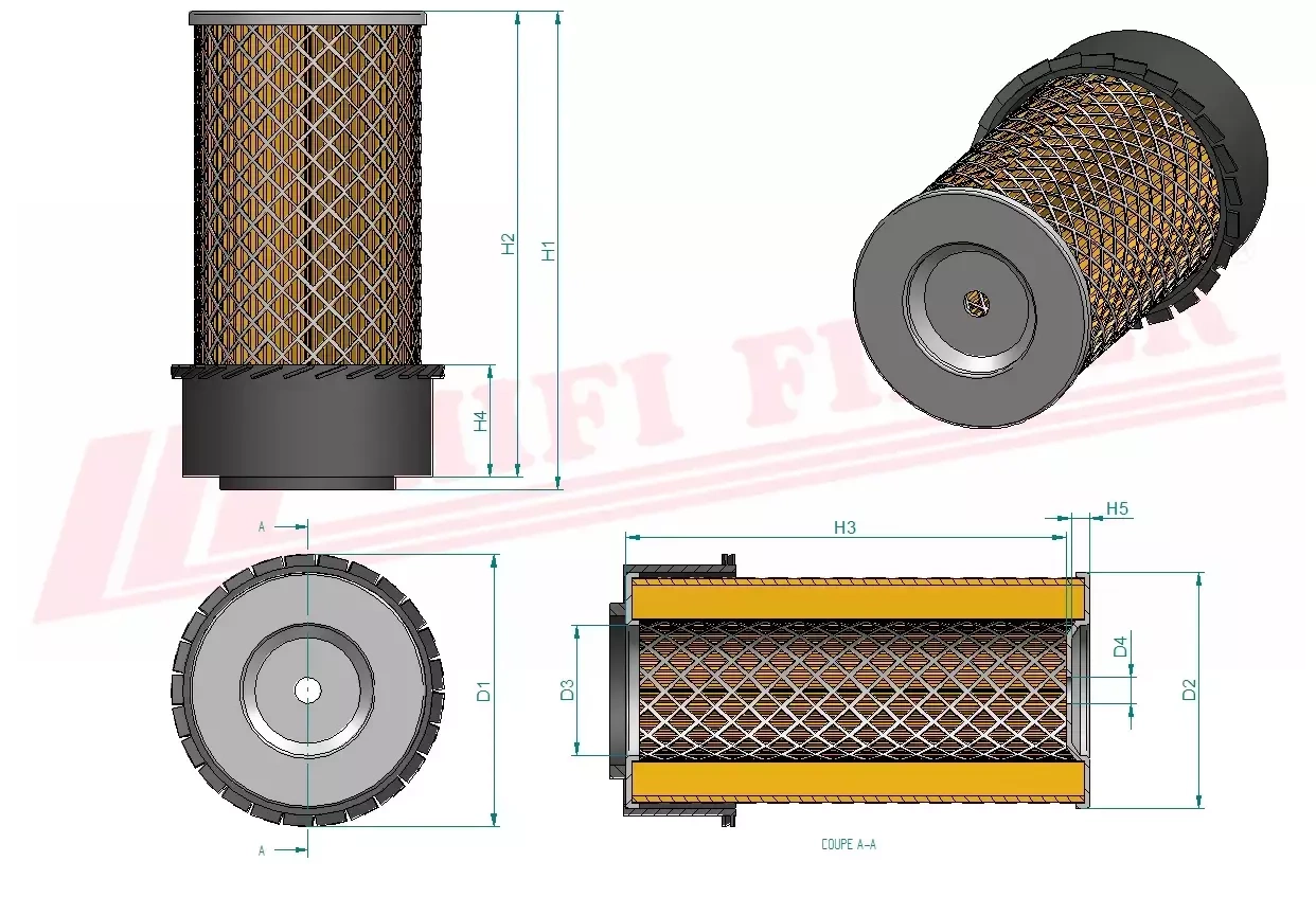 Фильтр для воздуха HIFI FILTER SA 11608 K