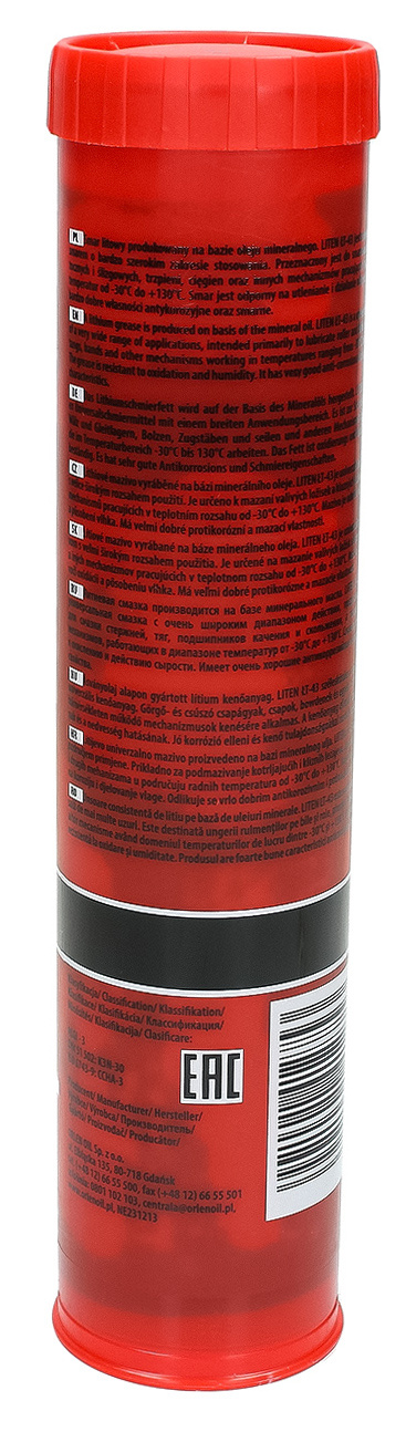 12x литиевая смазка Orlen Liten lt-43 400 г