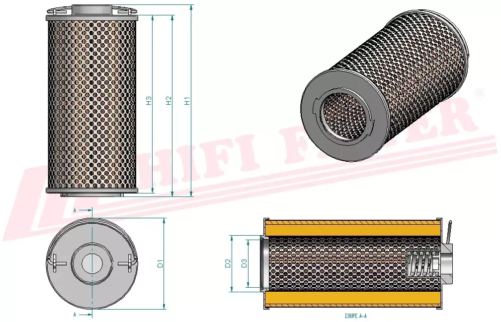 Фильтр гидравлического масла HIFI FILTER SH 74189