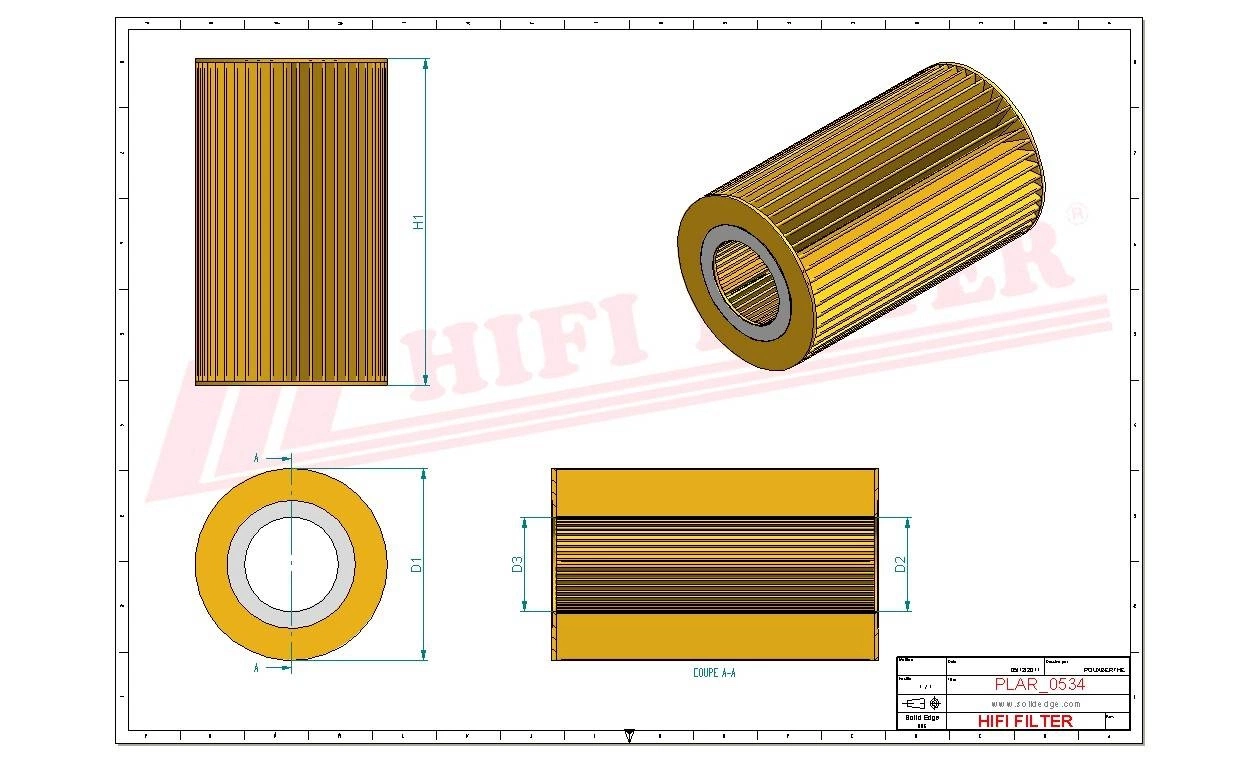 Воздушный фильтр HIFI FILTER SA 19382