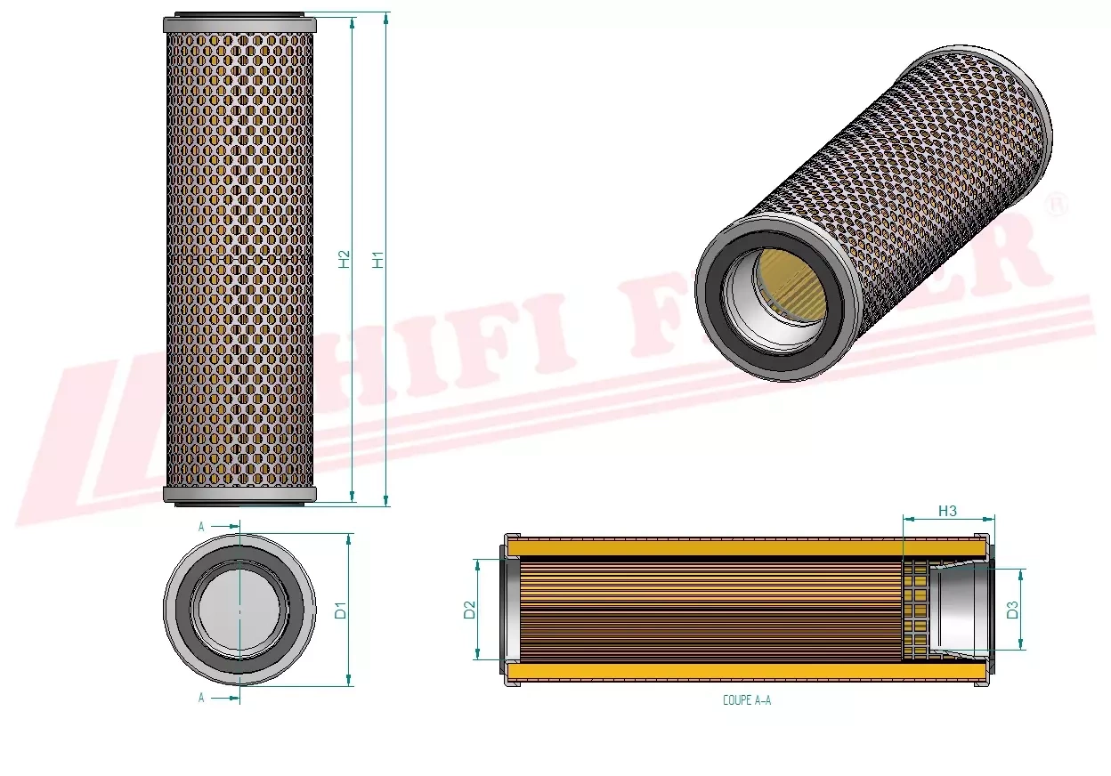 Фильтр для гидравлического масла HIFI FILTER SH 56297