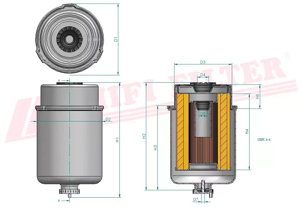 Фильтр для топлива HIFI FILTER SN 70428