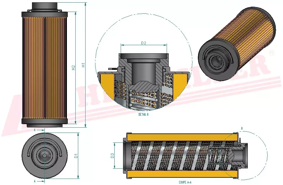 Фильтр гидравлического масла HIFI FILTER SH 63359