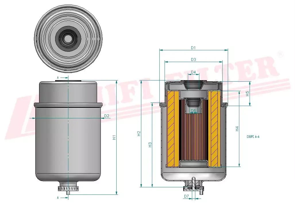 Фильтр для топлива HIFI FILTER SN 70258