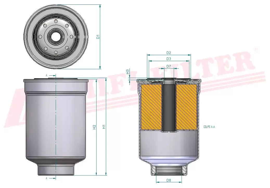 Фильтр для топлива HIFI FILTER FT 6243