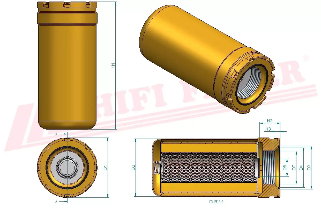 Фильтр гидравлического масла HIFI FILTER SH 66050