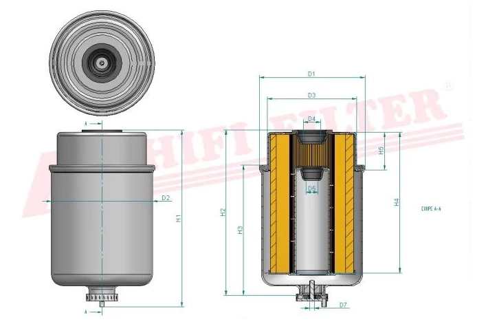 Фильтр для топлива HIFI FILTER SN 70133