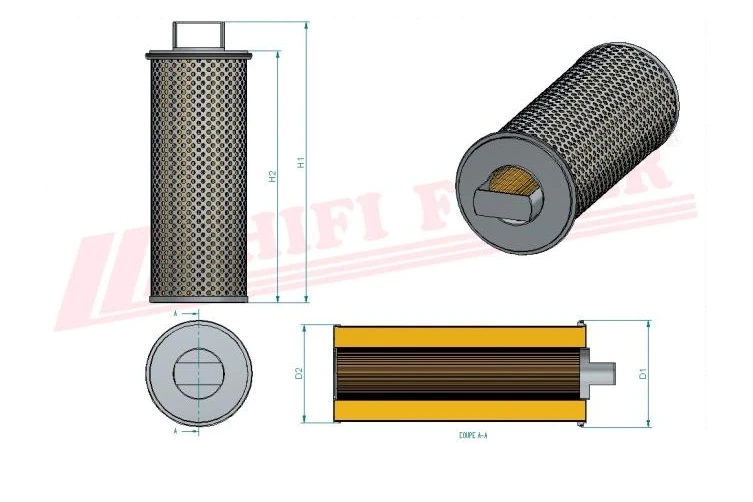 Фильтр гидравлического масла HIFI FILTER SH 52277