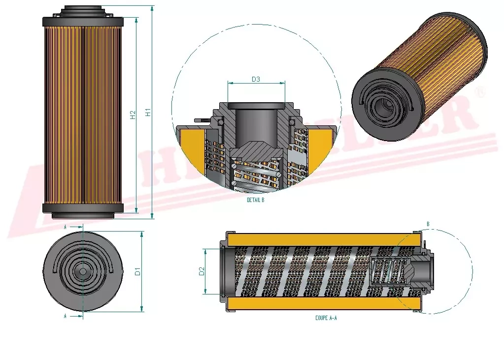 Фильтр гидравлического масла HIFI FILTER SH 63351