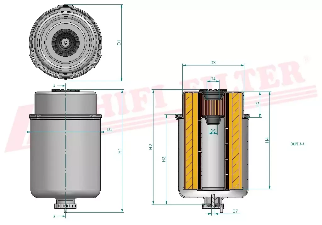 Фильтр для топлива HIFI FILTER SN 70241