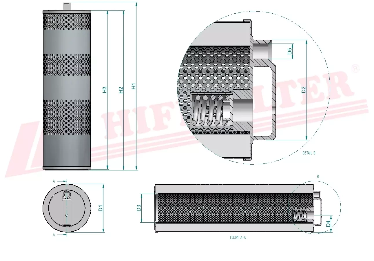 Фильтр гидравлического масла HIFI FILTER SH 60779