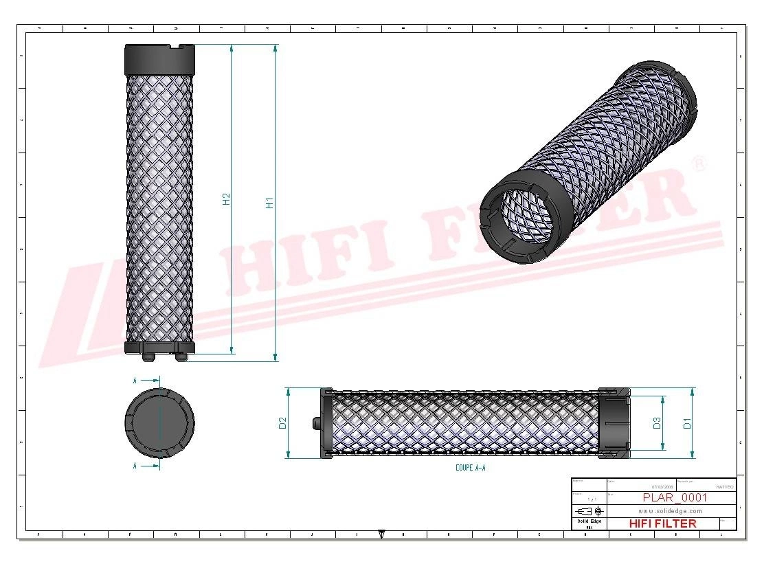 Воздушный фильтр HIFI FILTER SA 16300