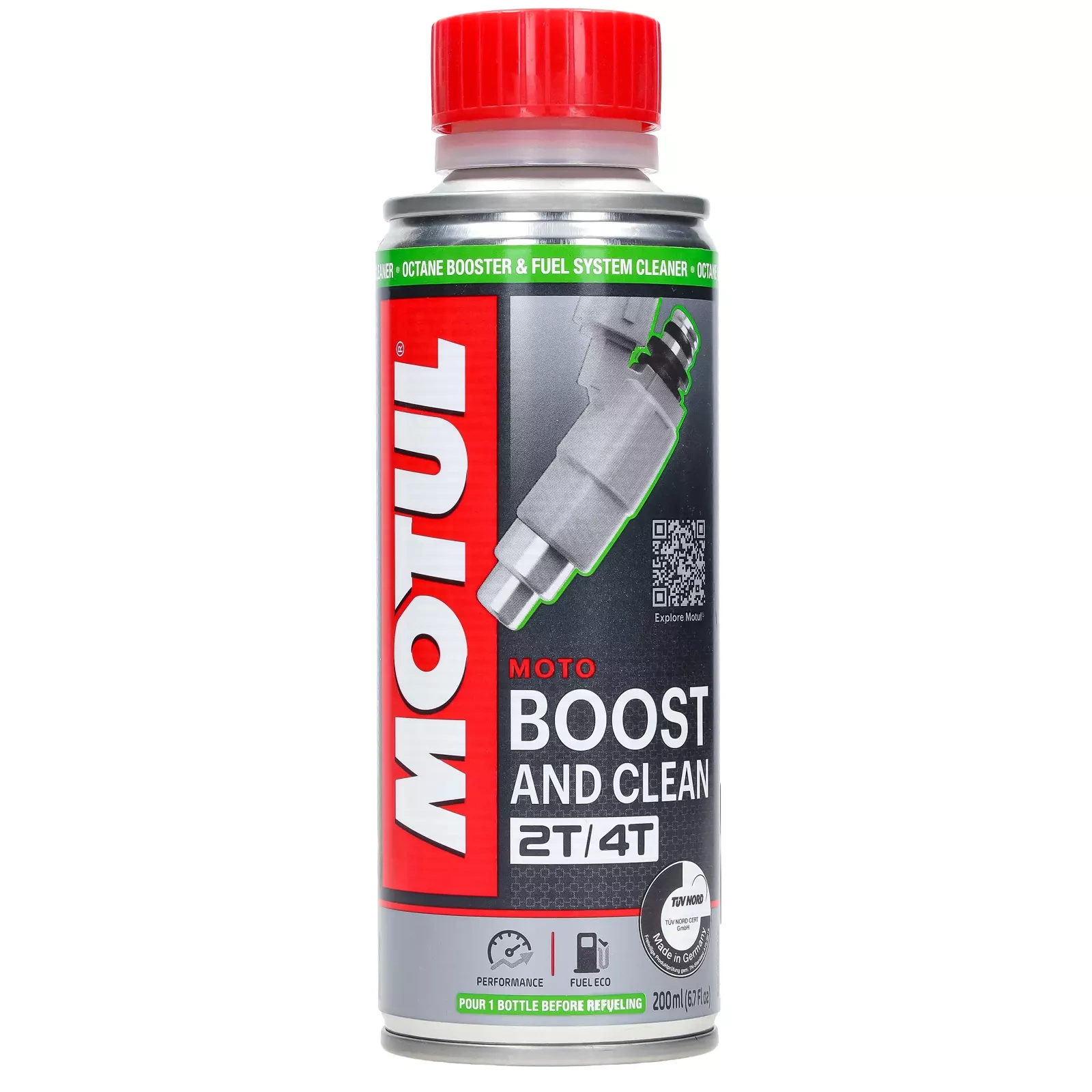 Долейте топливо Motul Boost And Clean Moto, 200 мл