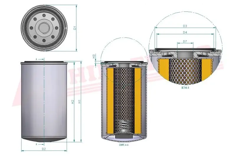 Фильтр моторного масла HIFI FILTER T 1639