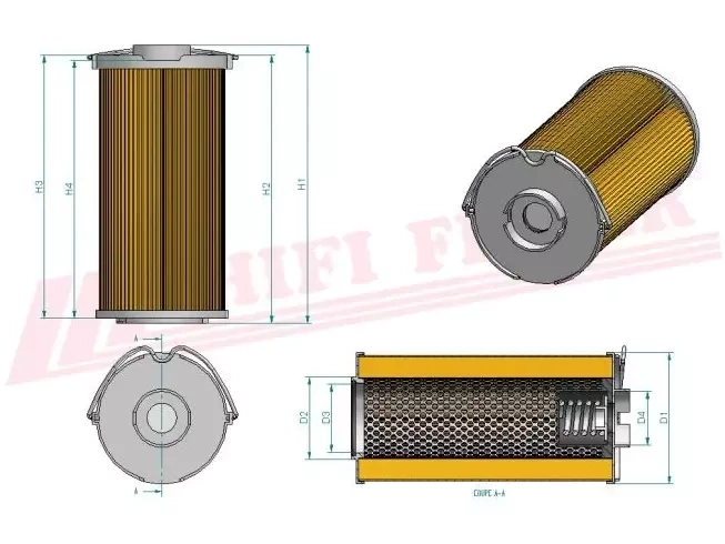 Фильтр гидравлического масла HIFI FILTER SH 74176