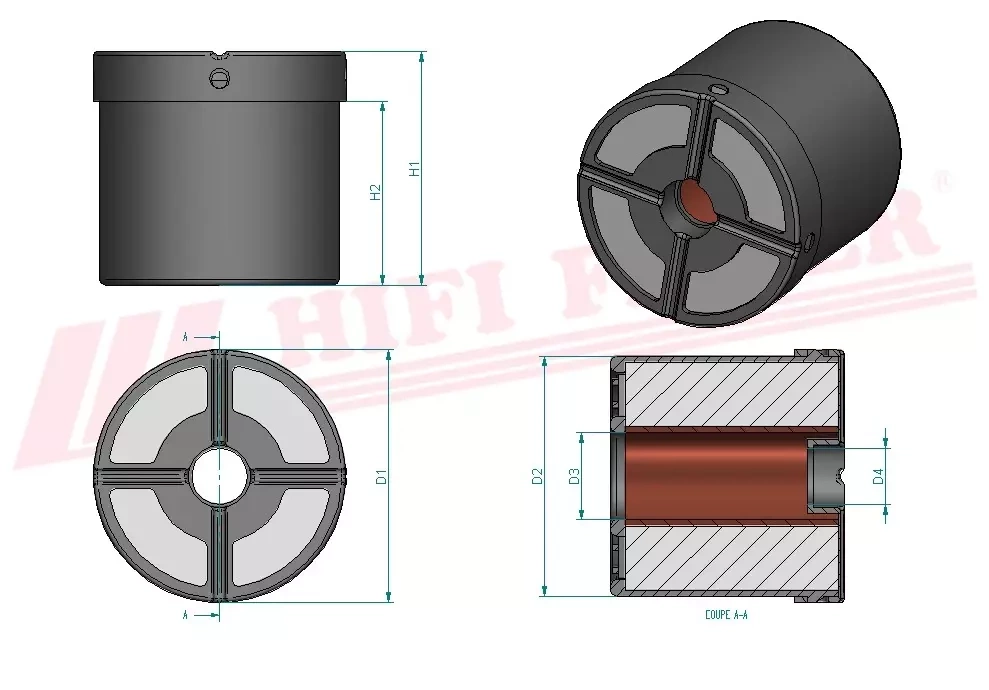 Фильтр гидравлического масла HIFI FILTER SH 60180