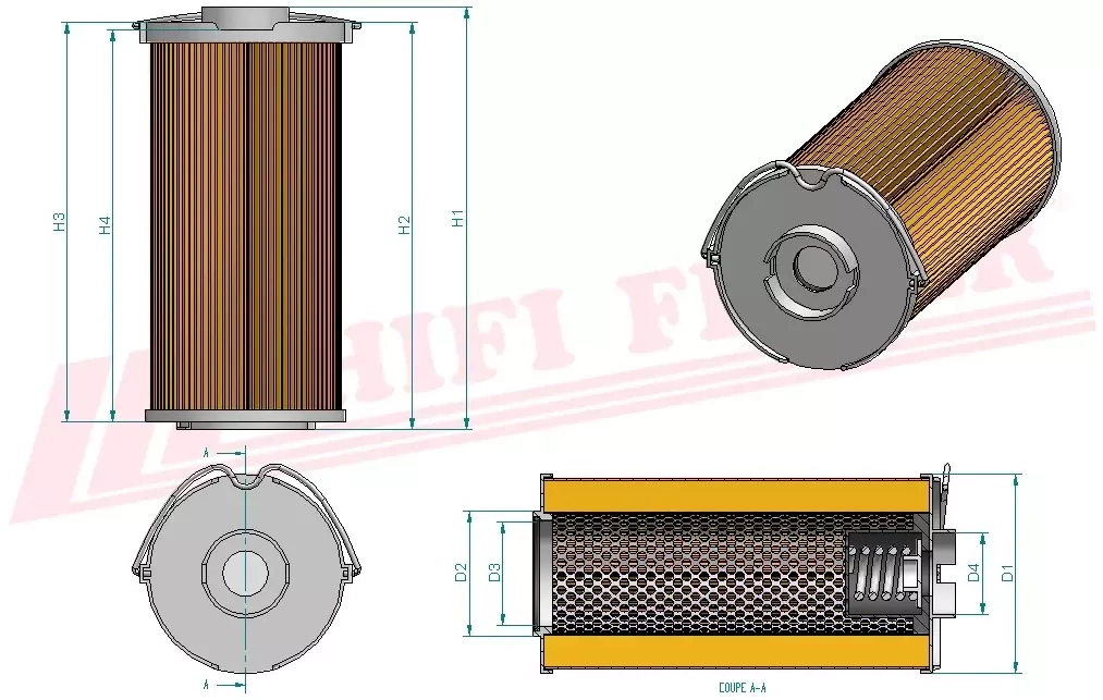 Фильтр гидравлического масла HIFI FILTER SH 74142