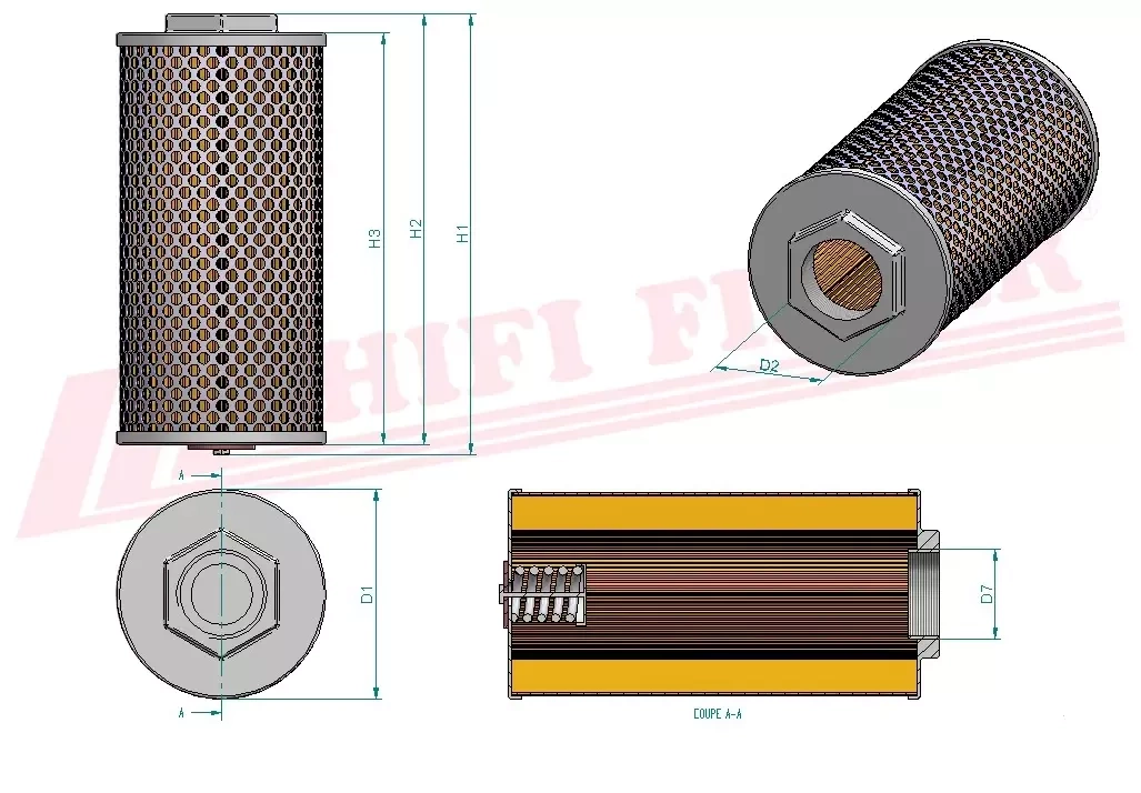 Фильтр гидравлического масла HIFI FILTER SH 60913