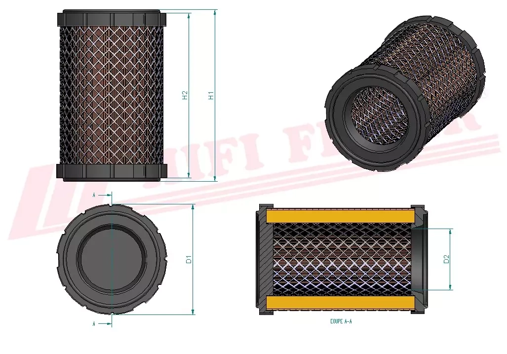 Воздушный фильтр HIFI FILTER SA 16069