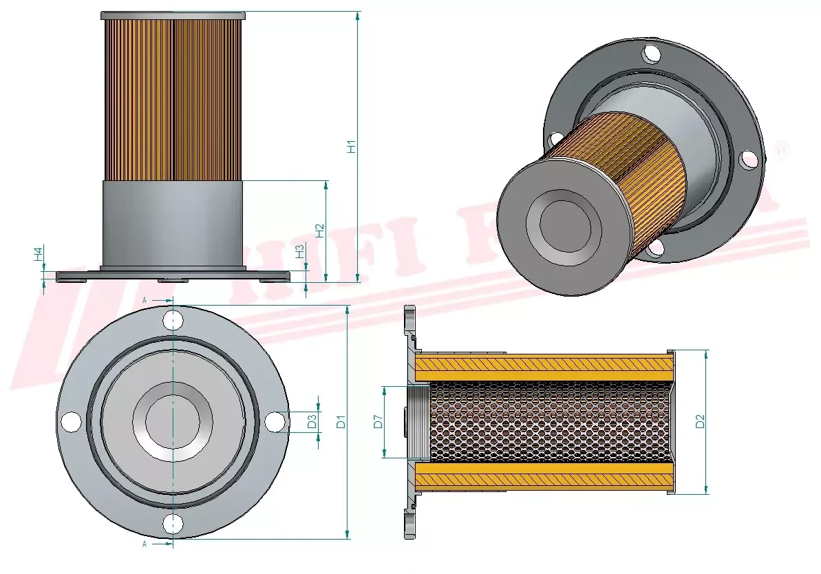 Фильтр гидравлического масла HIFI FILTER SH 60455