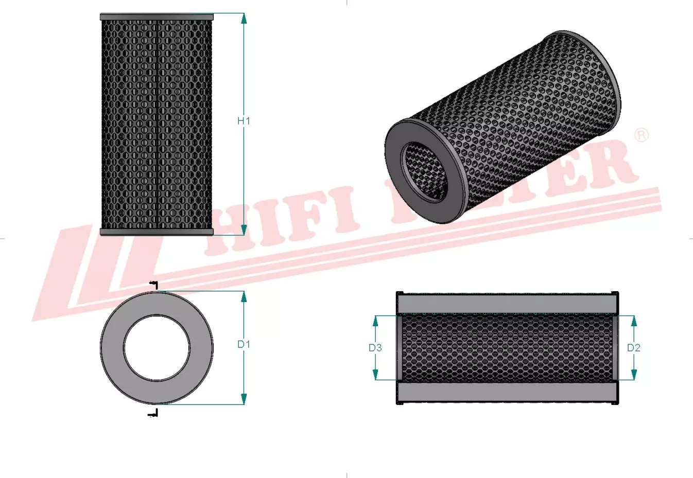 Фильтр гидравлического масла HIFI FILTER SH 56404