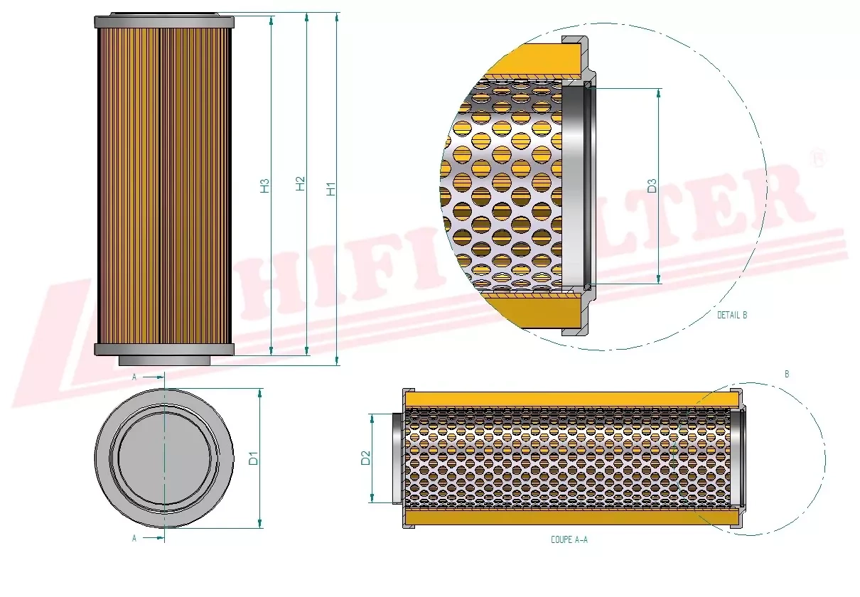 Фильтр гидравлического масла HIFI FILTER SH 60581