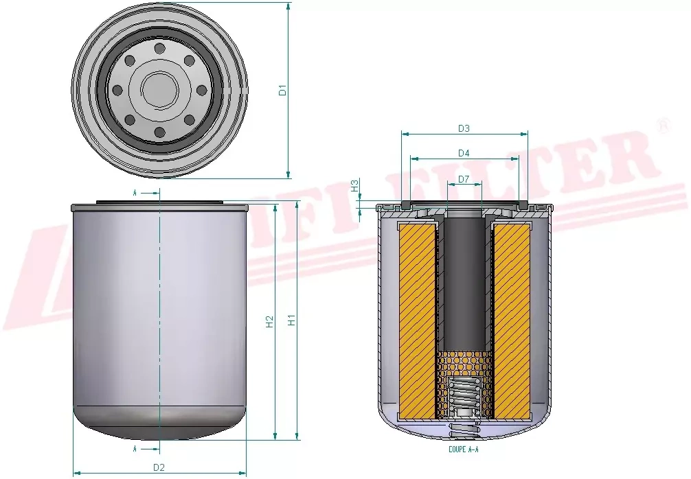 Фильтр моторного масла HIFI FILTER T 8211
