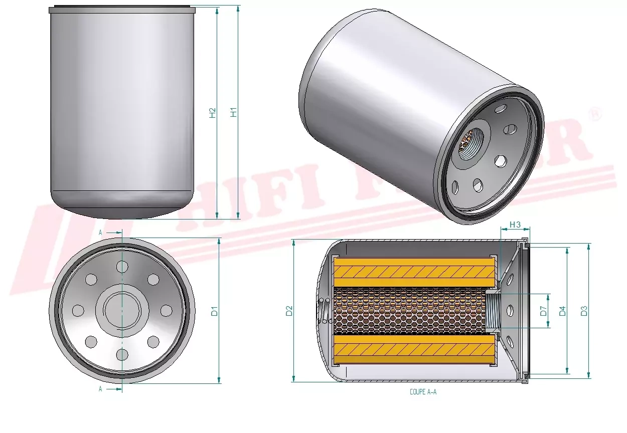 Фильтр гидравлического масла HIFI FILTER SH 60203