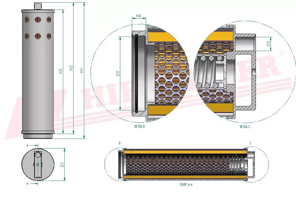 Фильтр гидравлического масла HIFI FILTER SH 60469