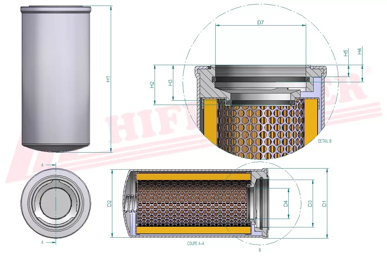 Фильтр для гидравлического масла HIFI FILTER SH 66003