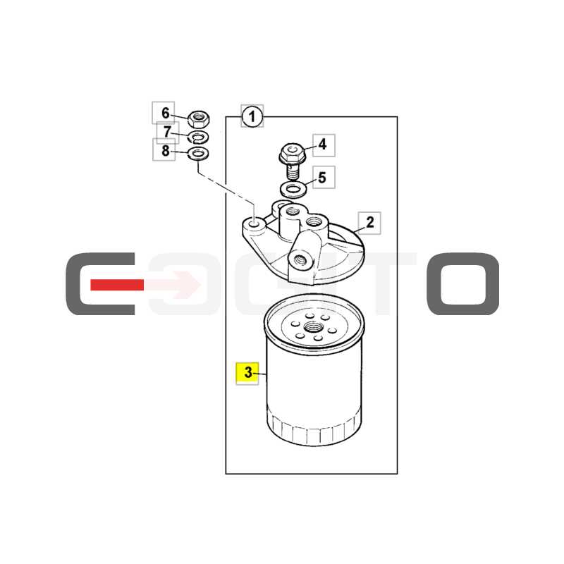 ФИЛЬТР ДЛЯ ПАЛИВЫ JCB КОПАЧКА CVA