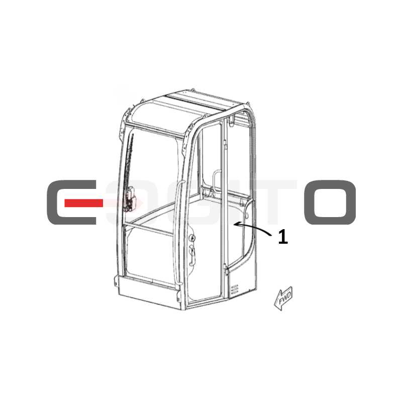 Боковая панель за дверцами мини-коробки для сит-пресса CAT 302.7D CR