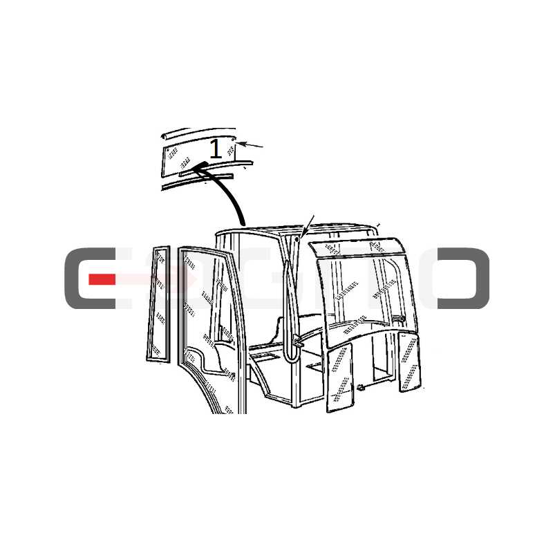 ЗАДНЕЕ СТЕКЛО НИЖНЯЯ ШЕЛКОГРАФИЯ ЭКСКАВАТОР-ПОГРУЗЧИК KOMATSU WB91R-2 WB93R