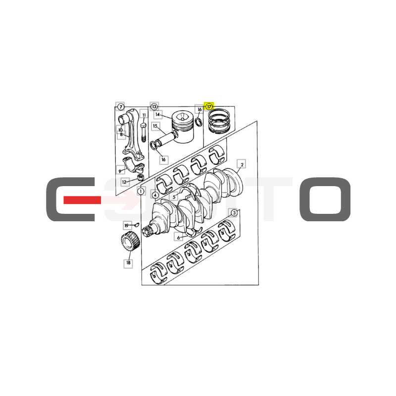 КОМПЛЕКТ ПОРШНЕВЫХ КОЛЕЦ JCB 3CX 4CX ЭКСКАВАТОР