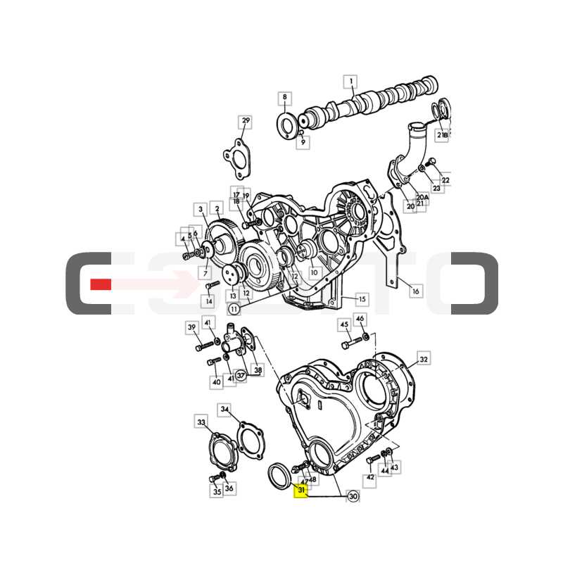 УПЛОТНЕНИЕ КОЛЕНЧАТОГО ВАЛА ЭКСКАВАТОРА-ПОГРУЗЧИКА JCB CVA