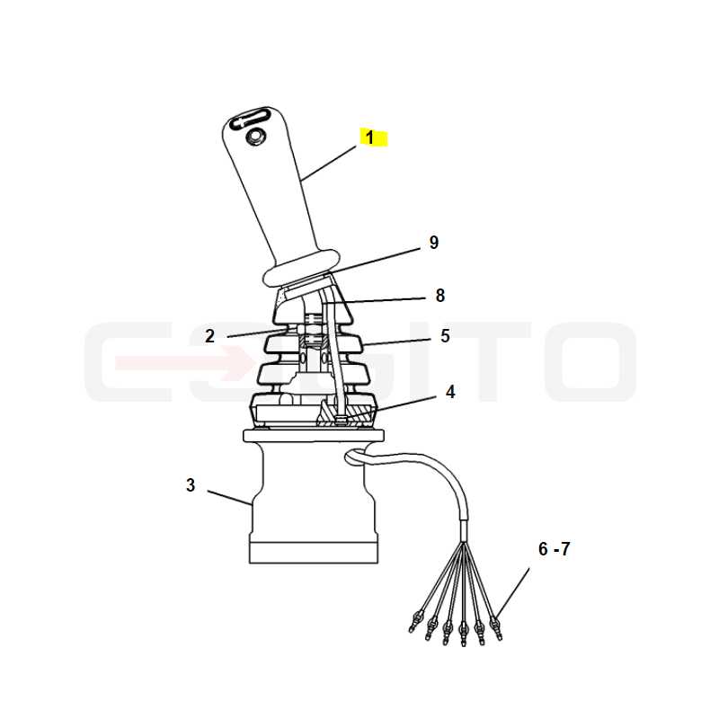 ДЖОЙСТИК KOPARKA CAT 315 318 CVA