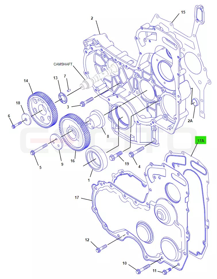 ПРОКЛАДКА КРЫШКИ ГРМ OEM PERKINS, CAT