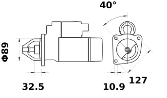 Розетка 2873B072 (12 В, 10 контактов, 3,2 кВт) Massey Ferguson MF 178 1080 (Perkins)