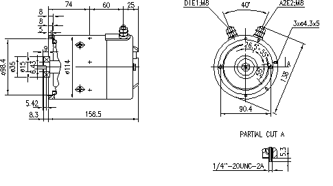 Оригинальный двигатель Spark 24V 2.2 kW 11.212.076 для грузового лифта