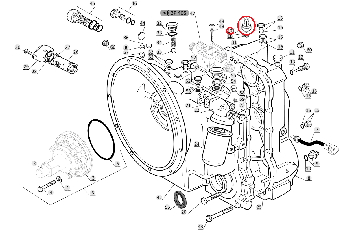 Датчик давления масла коробки передач Manitou - 705009 943890 (OEM)