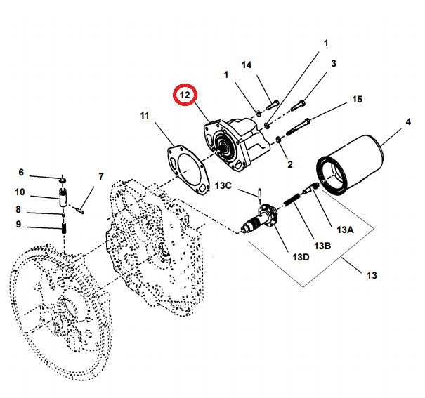 Оригинальный приводной насос Dana Spicer 8i-4458 для погрузчика CAT TH62, TH63
