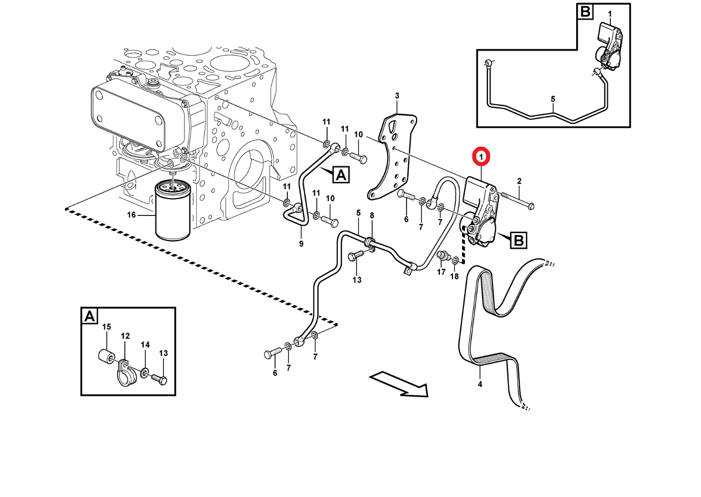 НАСОС ТОПЛИВНЫЙ НАСОС ДЛЯ РЕМНЯ VOLVO EC140 EC210 EC160