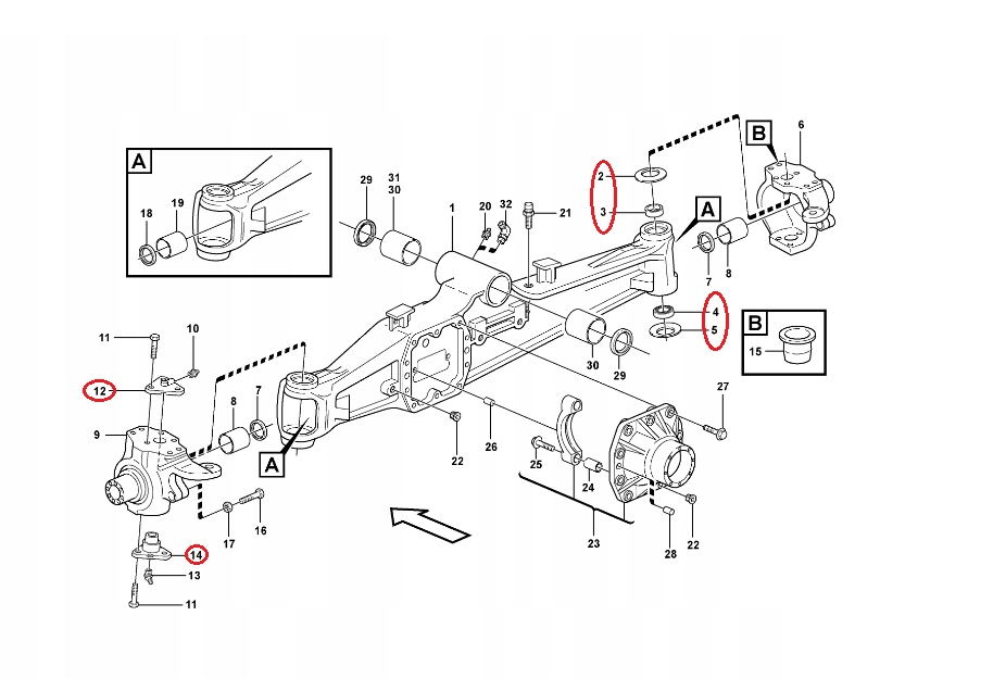 КОМПЛЕКТ ШАРНИРНОГО СОЕДИНЕНИЯ TEREX FERMEC CARRARO