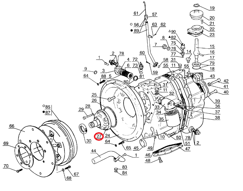 Насос коробки передач (OEM) для MANITOU MLT, New Holland LM, Terex 860